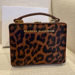 Brandon Blackwood MINI Kendrick Trunk Leopard with gold hardware